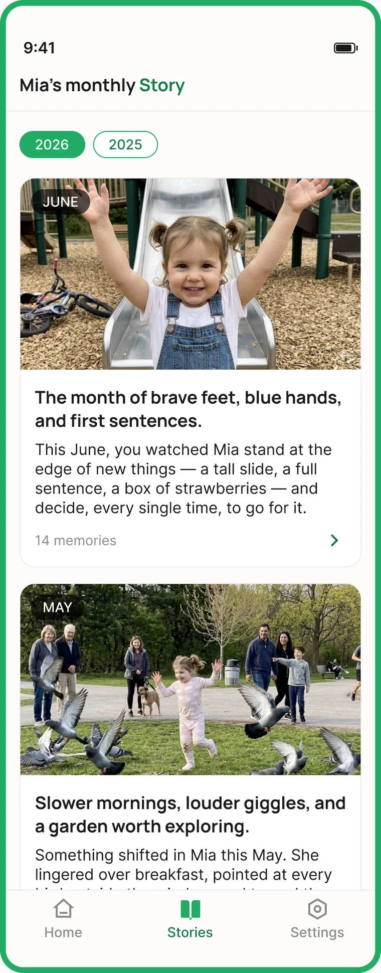 A year of monthly stories in the Nestory library